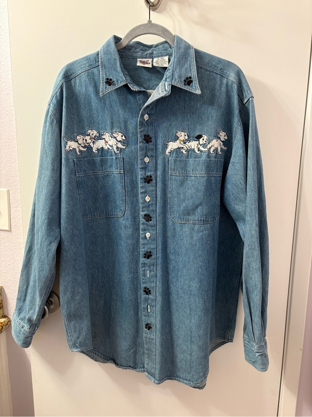 Vintage ‘The Disney Catalog’ Dalmatian Embroidered Jean Jacket Med